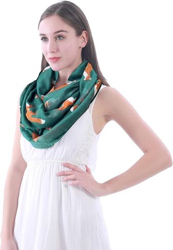 Lina & Lily Fox Animal Print Women's Infinity Scarf Lightweight in Saudi Arabia