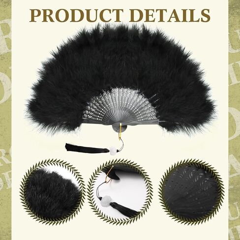 8 Pcs 1920s Flapper Costume Accessories Set Black Feather Fan 1920s Costume Jewelry Headband Earrings Necklace Gloves Holder Bracelet Fishnet Tights 1920s Costume for Women in Saudi Arabia
