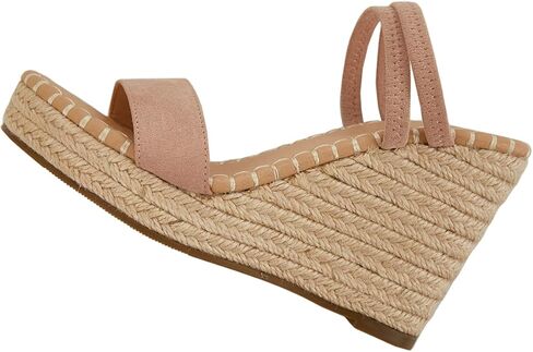 صندل نسائي من VETASTE بشريط للكاحل ويدج مفتوح من الأمام وصندل إسبادريل ذو نعل سميك in Kuwait