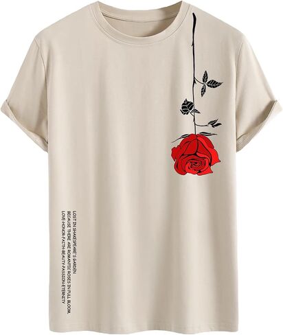 COZYEASE Mens Vintage Graphic Tees Short Sleeve Crewneck Casual Summer Mens T Shirts Streetwear in Saudi Arabia