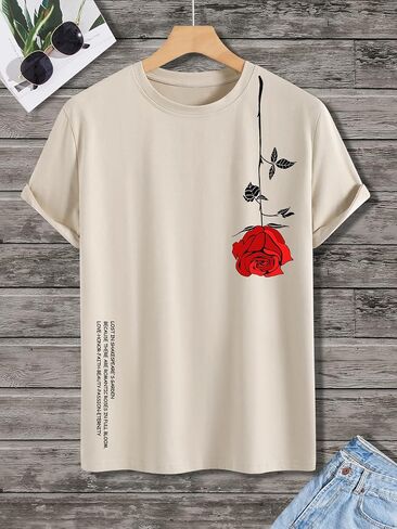 COZYEASE Mens Vintage Graphic Tees Short Sleeve Crewneck Casual Summer Mens T Shirts Streetwear in Saudi Arabia