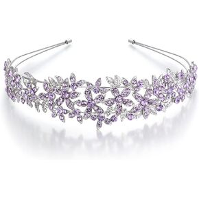 EVER FAITH Wedding Austrian Crystal Hair Accessory for Women, Birdal Flower Cluster Hair Band for Bride BRidesmaid Clear Gold-Tone in Saudi Arabia
