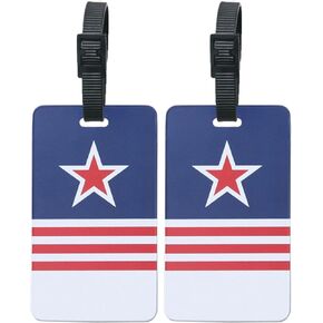 ORB Travel 2-pack 3D Bag Tags-PT309-Polka Dots-Black/White/Red-Luggage Name Tags, Suitcase Label Badge