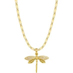 Aktully 18K Gold Dragonfly Necklace for Women Girls Dainty CZ Zircon Dragonfly Pendant Necklace Summer Jewelry Gifts for Dragonfly Lovers in Kuwait