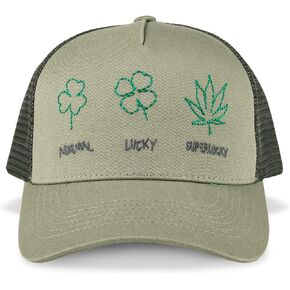 Lucky Brand Standard Super Lucky Trucker Hat, Moss, One Size in Saudi Arabia