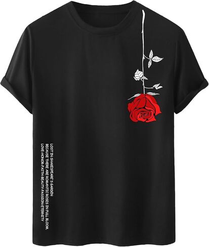COZYEASE Mens Vintage Graphic Tees Short Sleeve Crewneck Casual Summer Mens T Shirts Streetwear in Saudi Arabia