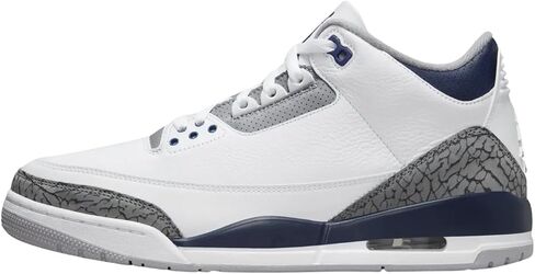 AIR JORDAN 3 Retro Men's Shoes Size- 9.5 White/Midnight Navy in Saudi Arabia