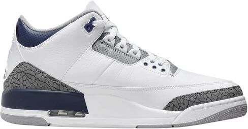 AIR JORDAN 3 Retro Men's Shoes Size- 9.5 White/Midnight Navy in Saudi Arabia
