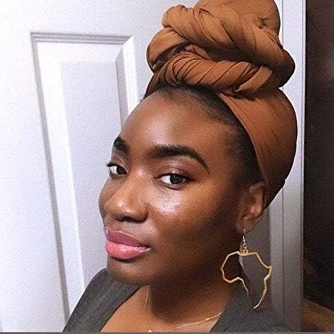 Fashion Gold Africa Map Hollow Out Drop Dangle Earrings for Girls Women's Minimalist Design Earrings in Saudi Arabia