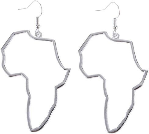 Fashion Gold Africa Map Hollow Out Drop Dangle Earrings for Girls Women's Minimalist Design Earrings in Saudi Arabia