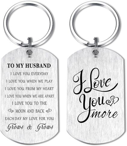 Resdink to My Husband Christmas Gifts from Wife, I Love You Gifts for Husband Men Him, Cufe Keychain for Husband, Meaningful Anniversary Birthday Gifts for Husband Valentines Present Ideas in Saudi Arabia