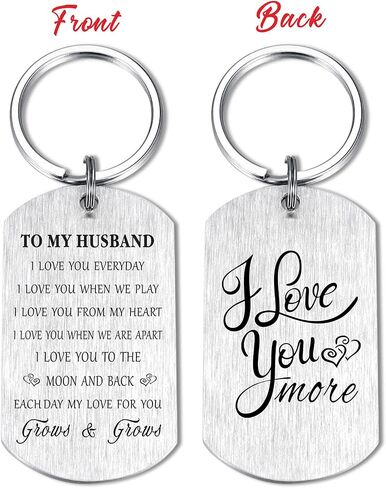 Resdink to My Husband Christmas Gifts from Wife, I Love You Gifts for Husband Men Him, Cufe Keychain for Husband, Meaningful Anniversary Birthday Gifts for Husband Valentines Present Ideas in Saudi Arabia