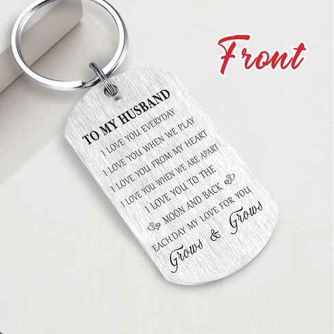 Resdink to My Husband Christmas Gifts from Wife, I Love You Gifts for Husband Men Him, Cufe Keychain for Husband, Meaningful Anniversary Birthday Gifts for Husband Valentines Present Ideas in Saudi Arabia