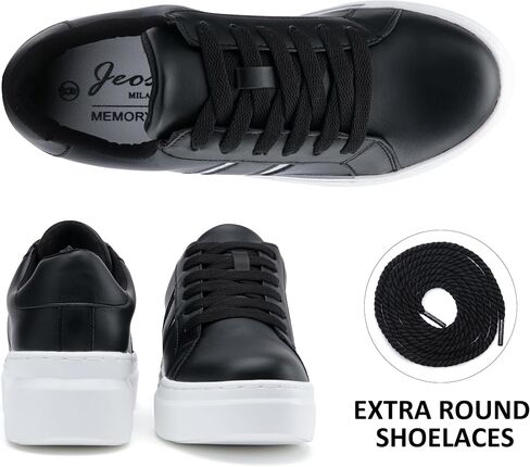 Jeossy Women's 8028 Platform Fashion Sneaker,Casual Lace Up Shoes with Arch Support in Saudi Arabia