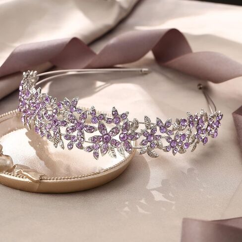 EVER FAITH Wedding Austrian Crystal Hair Accessory for Women, Birdal Flower Cluster Hair Band for Bride BRidesmaid Clear Gold-Tone in Saudi Arabia