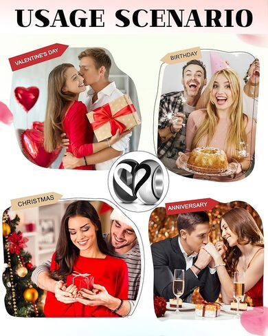 أساور زوجين متطابقة من UNIGIFTIME هدايا لصديقها وصديقتها وزوجها وخطيبها ورفيق روحها في عيد الميلاد والذكرى السنوية وأعياد الميلاد وأعياد الميلاد وعيد الحب in Kuwait