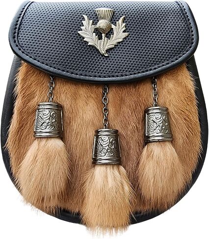 CLOUD KILT" Sporran Kilt For Men Premium Leather Quality Traditional Scottish Kilt With Chain Belt Kilt Accessories For Men in Saudi Arabia