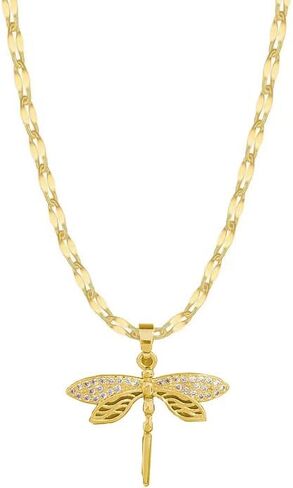 Aktully 18K Gold Dragonfly Necklace for Women Girls Dainty CZ Zircon Dragonfly Pendant Necklace Summer Jewelry Gifts for Dragonfly Lovers in Kuwait