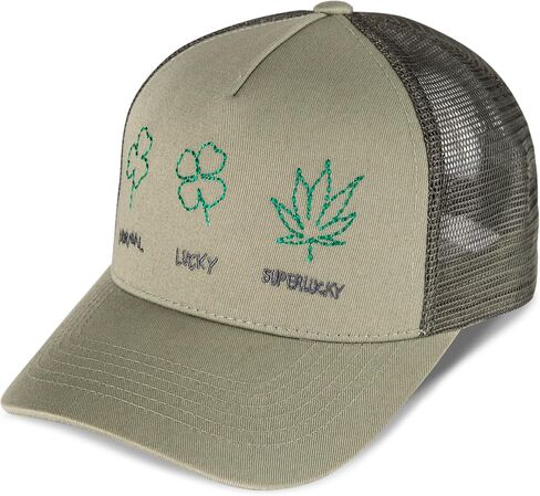 Lucky Brand Standard Super Lucky Trucker Hat, Moss, One Size in Saudi Arabia