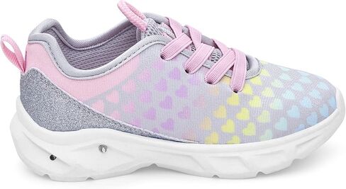 carter's Girls Creek Light Up Sneaker, Silver, 6 Toddler in Saudi Arabia