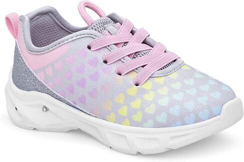 carter's Girls Creek Light Up Sneaker, Silver, 6 Toddler in Saudi Arabia
