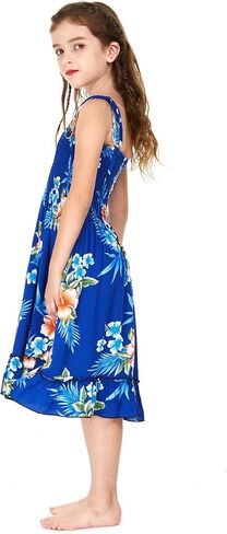 Girl Hawaiian Elastic Top Strap Dress in Pink Sunset in Saudi Arabia