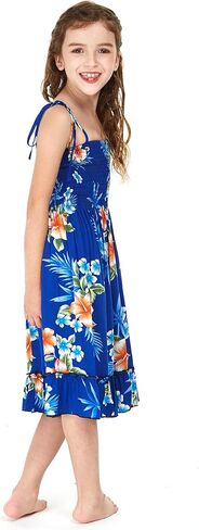 Girl Hawaiian Elastic Top Strap Dress in Pink Sunset in Saudi Arabia