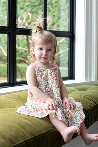 Mud Pie One Size Girls Floral Tiered Dress in Saudi Arabia