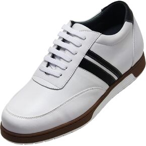 CALTO Men's Invisible Height Increasing Elevator Shoes - Leather Lace-up Lightweight Clasic Casual Sneakers - 2.8 Inches Taller in Kuwait