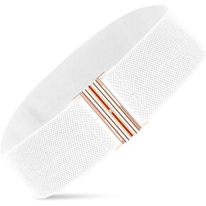 Andibro Wide Elastic Belt for Women, Stretch Waist Belt Ladies Dress Buckle Belt Vintage Cinch Belt Adjustable Waistband