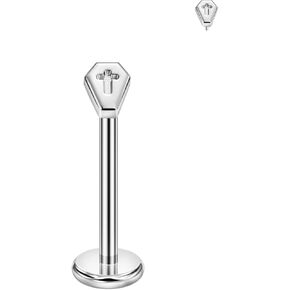 FANSING الصليب التابوت ثريدس دفع دبوس Labret ترصيع 316L الجراحية الصلب هالوين ثقب المجوهرات 20 جرام إلى 16 جرام/5 مللي متر إلى 10 مللي متر in Kuwait
