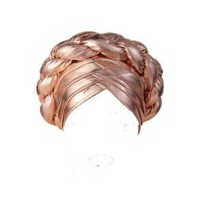 أحدث ربطات رأس aso oke auto gele المصنوعة يدويًا بالفعل قبعة أفريقية نيجيرية لحفلات الزفاف Gele للنساء جديلة عمائم أغطية رأس للسيدات (ذهبي)