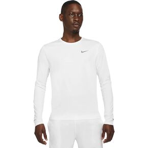 Nike Dri-FIT Miler Men's Long-Sleeve Running Top (as1, Alpha, l, Regular, Regular, White) in Saudi Arabia