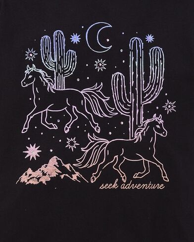 Sugar & Jade Girls' Teen Short Sleeve Oversized Graphic T-Shirt in Kuwait