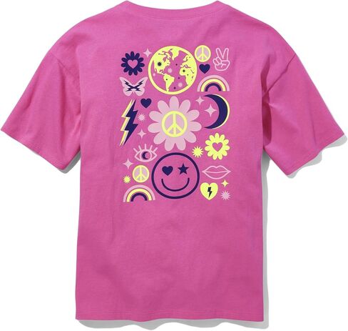 Sugar & Jade Girls' Teen Short Sleeve Oversized Graphic T-Shirt in Kuwait