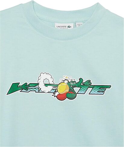 Lacoste Girls' Kid's Short Sleeve Relaxed Fit Graphic Children's Tee Shirt in Saudi Arabia