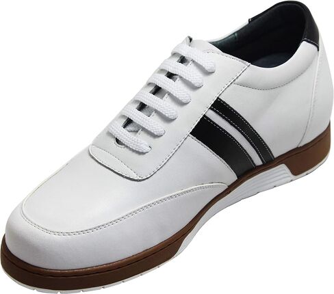 CALTO Men's Invisible Height Increasing Elevator Shoes - Leather Lace-up Lightweight Clasic Casual Sneakers - 2.8 Inches Taller in Saudi Arabia