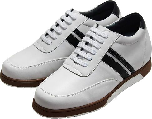 CALTO Men's Invisible Height Increasing Elevator Shoes - Leather Lace-up Lightweight Clasic Casual Sneakers - 2.8 Inches Taller in Saudi Arabia