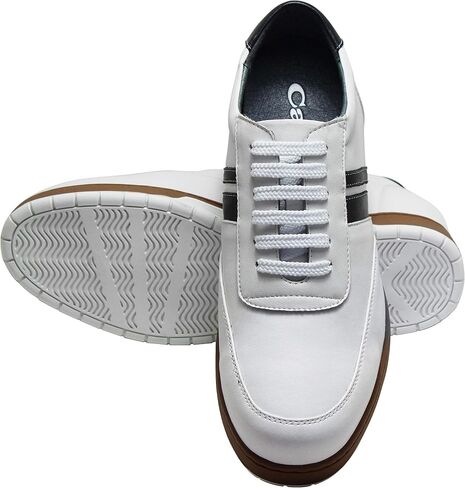 CALTO Men's Invisible Height Increasing Elevator Shoes - Leather Lace-up Lightweight Clasic Casual Sneakers - 2.8 Inches Taller in Saudi Arabia
