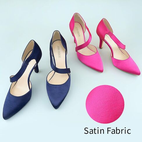 JENN ARDOR Womens Mid Heels D'Orsay Kitten Pumps Dressy Heels for Women Evening Stilettos Closed Pointed Toe Wedding Bride Party Shoes in Saudi Arabia