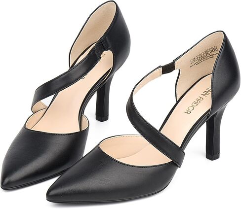 JENN ARDOR Womens Mid Heels D'Orsay Kitten Pumps Dressy Heels for Women Evening Stilettos Closed Pointed Toe Wedding Bride Party Shoes in Saudi Arabia