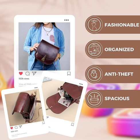 حقائب كتف من الجلد الحضري للنساء حقائب يد صغيرة هدية للنساء الشابات والفتيات في سن المراهقة، 11 بوصة in Kuwait