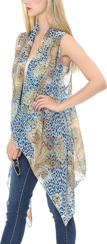 TravelNut Womens Summer Kimono Vest Long Sheer Sleeveless in Saudi Arabia