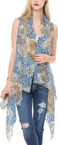 TravelNut Womens Summer Kimono Vest Long Sheer Sleeveless in Saudi Arabia