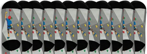 ThisWear Unisex Novelty Socks Rock Climbing Socks Hiking Related Gifts Rock Wall Climbing Novelty Crew Socks in Saudi Arabia