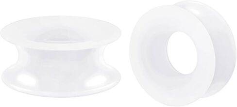 bodyjewellery White Silicone Double Flared Ear Plugs - Sold as a Pair in Saudi Arabia