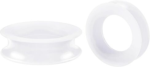 bodyjewellery White Silicone Double Flared Ear Plugs - Sold as a Pair in Saudi Arabia
