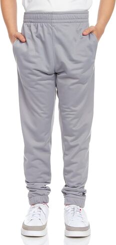 RBX Boys' Sweatpants - 4 Pack Active Tricot Warm-Up Jogger Track Pants (Size: 4-20), Size 5/6, Navy/Grey/Black/Grey in Saudi Arabia
