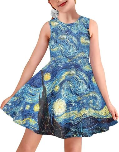 YEXIATODO Dress for Girls Beautiful Girl's Loose Casual Holiday Midi Dress in Saudi Arabia