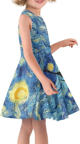 YEXIATODO Dress for Girls Beautiful Girl's Loose Casual Holiday Midi Dress in Saudi Arabia